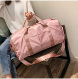 NNEDSZ Yoga and Sports Gym Bag - Lightweight Nylon - Pink