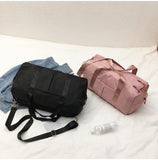 NNEDSZ Yoga and Sports Gym Bag - Lightweight Nylon - Pink