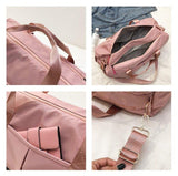 NNEDSZ Yoga and Sports Gym Bag - Lightweight Nylon - Pink