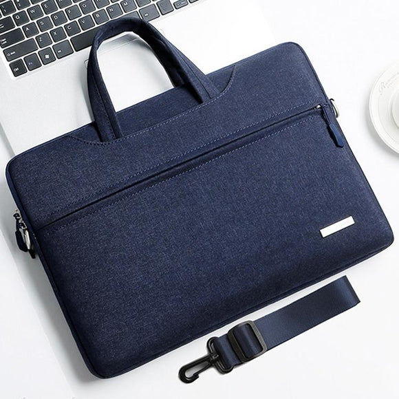 NNEDSZ 15.6 Inch Inner Bag with Shoulder Strap for Handbag or Laptop - Dark Blue