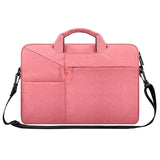 NNEDSZ 13.3 Inch Laptop Handbag With Hidden Strap And Suitcase Belt - Waterproof And Tear-Resistant - Pink