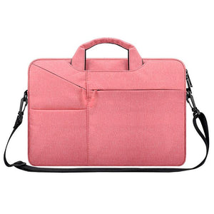 NNEDSZ 15.6 Inch Laptop Handbag With Hidden Strap And Suitcase Belt - Waterproof And Tear-Resistant - Pink