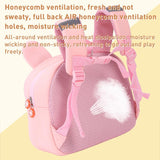 NNEDSZ Kids' Anti-lost School Bag - Secure & Stylish - Pink Cat Medium