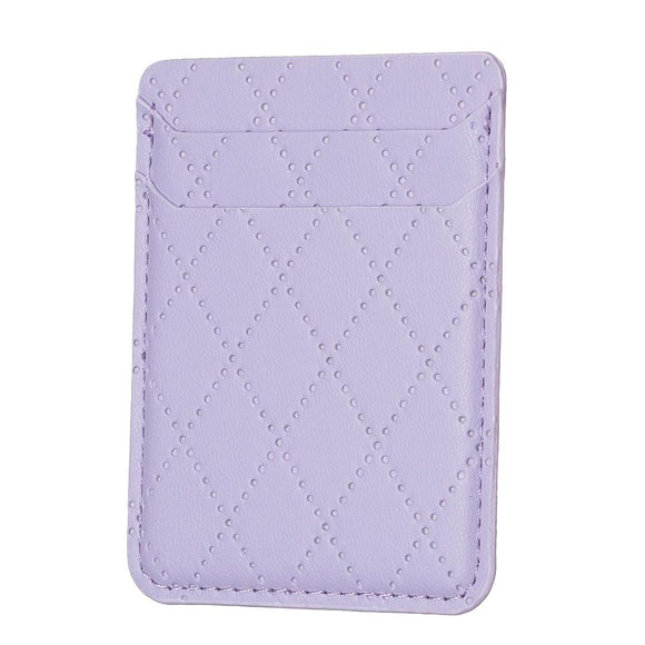 NNEDSZ Diamond Lattice Card Bag Sticker For Mobile Phones - Purple