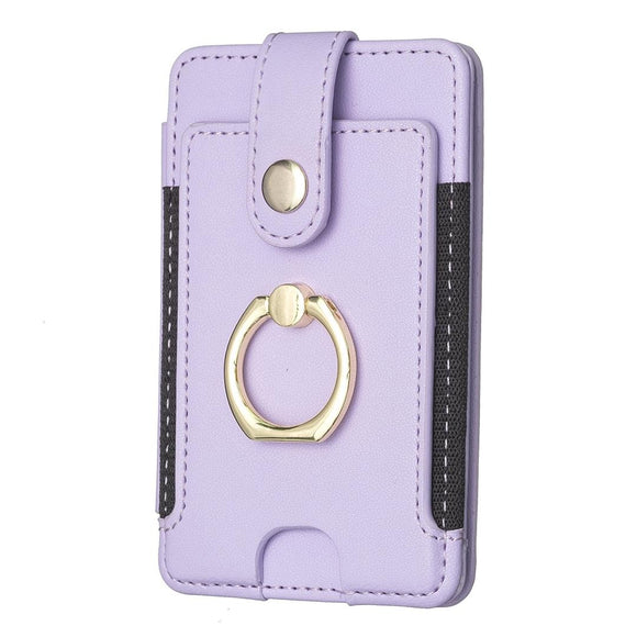 NNEDSZ Metal Ring Card Bag Sticker For Mobile Phones - Purple