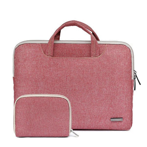 NNEDSZ 13.3 Inch Simple Business Laptop Bag With Liner - Ls-116 - Snowflake Nylon Light Red