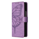 NNEDSZ Butterfly Embossed Leather Phone Case - Light Purple