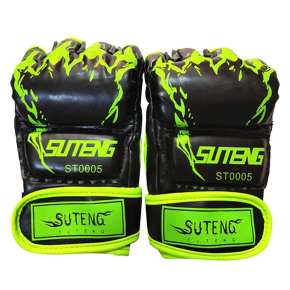 NNEDSZ Adult Half-Finger Boxing Gloves For Training - Green