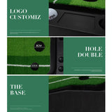 NNEDSZ 2.5m Golf Putting Mat with Push Rod Trainer & 6 Balls - no Auto Return