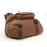 NNEDSZ Multi Function Canvas Chest Bag Shoulder Messenger Crossby Bag - Army Green