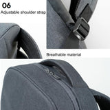 NNEDSZ 15 Inch Waterproof Laptop Handbag - Dark Gray Polyester