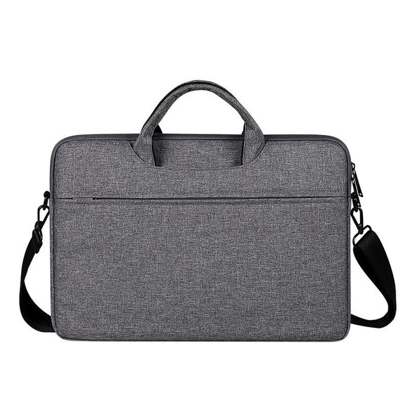 NNEDSZ Waterproof Oxford Cloth One-Shoulder Handbag For 15.6 Laptops - Hidden Portable Strap - Dark Gray