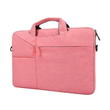 NNEDSZ 14.1 Inch Laptop Handbag With Hidden Strap And Suitcase Belt - Waterproof And Tear-Resistant - Dark Gray