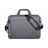 NNEDSZ Portable 15 Inch Laptop Leather Handbag For Business Briefcase - Dark Grey