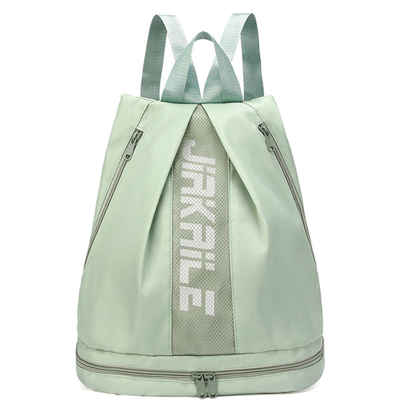 NNEDSZ Vibe Geeks Water Resistantion Sports Backpack Gym Bag with Shoes Compartment - Green