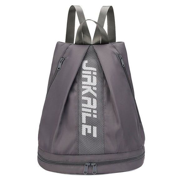 NNEDSZ Vibe Geeks Water Resistantion Sports Backpack Gym Bag with Shoes Compartment - Grey