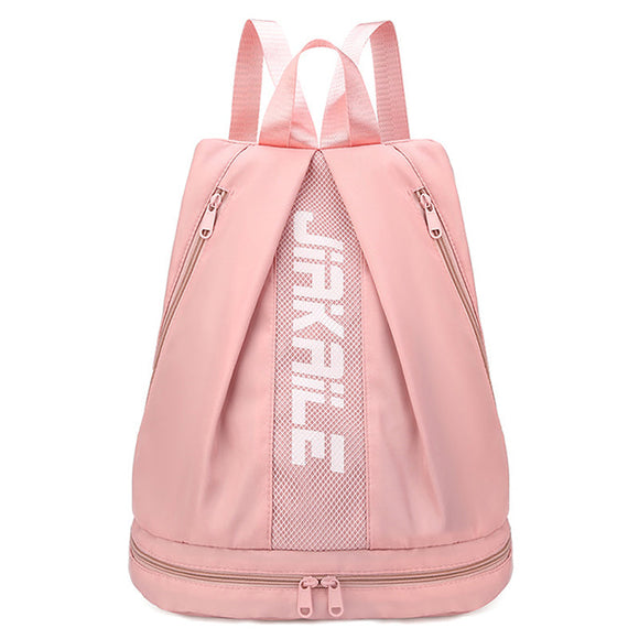 NNEDSZ Vibe Geeks Water Resistantion Sports Backpack Gym Bag with Shoes Compartment - Pink