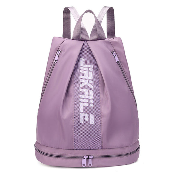 NNEDSZ Vibe Geeks Water Resistantion Sports Backpack Gym Bag with Shoes Compartment - Purple