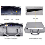 NNEDSZ Expandable Laptop Bag - Waterproof Oxford Cloth Detachable Shoulder Strap - Grey