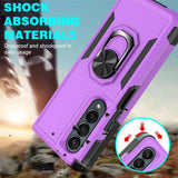 NNEDSZ Galaxy Z Fold 4 Tpu Shockproof Case With Ring - 2 In 1 Design - Red