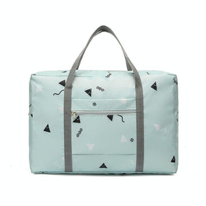 NNEDSZ Waterproof Foldable Travel Bag - Compact & Durable - Blue Plaid
