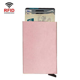 NNEDSZ Metal Rfid Card Holder Wallet - Compact Design - Green