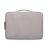 NNEDSZ Waterproof Multi-layer Laptop Bag with Password Lock - Grey