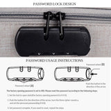 NNEDSZ Waterproof Multi-layer Laptop Bag with Password Lock - Grey