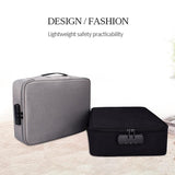 NNEDSZ Waterproof Multi-layer Laptop Bag with Password Lock - Grey