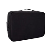 NNEDSZ Waterproof Multi-layer Laptop Bag with Password Lock - Grey