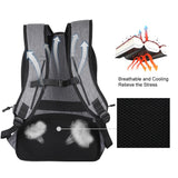 NNEDSZ Grey Canvas Dual-shoulder Laptop Backpack - Portable Outdoor