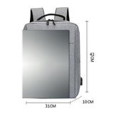 NNEDSZ 15.6 Laptop Backpack with Usb Charging - Waterproof Oxford Cloth Large Capacity - Grey
