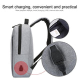 NNEDSZ 15.6 Laptop Backpack with Usb Charging - Waterproof Oxford Cloth Large Capacity - Grey