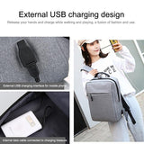 NNEDSZ 15.6 Laptop Backpack with Usb Charging - Waterproof Oxford Cloth Large Capacity - Grey