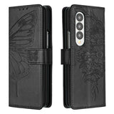 NNEDSZ Butterfly Embossed Leather Phone Case - Grey