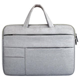 NNEDSZ 15.6 Inch Laptop Tablet Bag with Multiple Pockets and Soft Oxford Cloth Handle - Grey