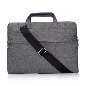 NNEDSZ 15.4 Inch Laptop Bag - Portable one Shoulder Zipper for Macbook Samsung Sony Dell Alienware Chuwi Asus Hp - Grey