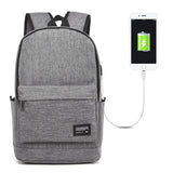 NNEDSZ Multi-function Laptop Backpack with Usb Port - Fits 15.6 Devices - Oxford Cloth - 45x31x16cm - Grey