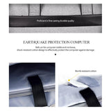 NNEDSZ Expandable Laptop Bag - Waterproof Oxford Cloth Detachable Shoulder Strap - Grey