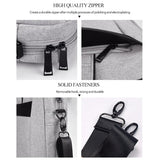 NNEDSZ Expandable Laptop Bag - Waterproof Oxford Cloth Detachable Shoulder Strap - Grey