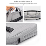 NNEDSZ Expandable Laptop Bag - Waterproof Oxford Cloth Detachable Shoulder Strap - Grey