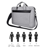 NNEDSZ Expandable Laptop Bag - Waterproof Oxford Cloth Detachable Shoulder Strap - Grey