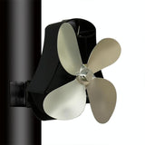 NNEDSZ 4-Blade Heat Powered Fireplace Stove Fan - Aluminum