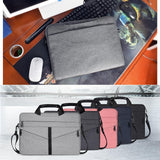 NNEDSZ Stylish Zipper Laptop Bag with Shoulder Strap - Durable & Breathable - Light Grey