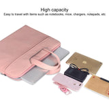 NNEDSZ Waterproof Portable One-Shoulder Handbag For 13.3 Laptops With Hidden Zipper And Suitcase Belt - Light Grey