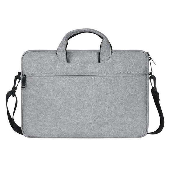 NNEDSZ Waterproof Oxford Cloth One-Shoulder Handbag For 15.6 Laptops - Hidden Portable Strap - Light Grey
