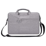 NNEDSZ 15.6 Inch Laptop Handbag With Hidden Strap And Suitcase Belt - Waterproof And Tear-Resistant - Light Grey