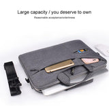 NNEDSZ 15.6 Inch Laptop Handbag With Hidden Strap And Suitcase Belt - Waterproof And Tear-Resistant - Light Grey