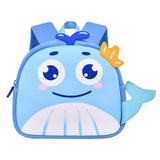 NNEDSZ Kids' Anti-lost School Bag - Secure & Stylish - Blue Whale Medium