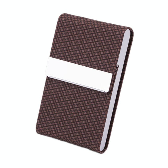 NNEDSZ Business Card Case For Advertising Fits Most Cards - Woven Coffee
